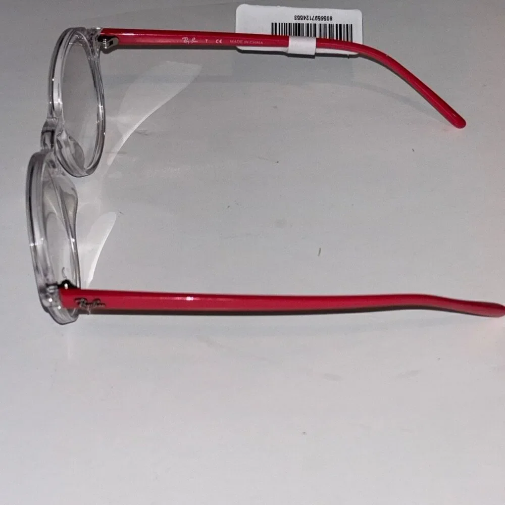 NEW Ray Ban 7173 5950 49 20 145 pink/clear glasses Rx w/case